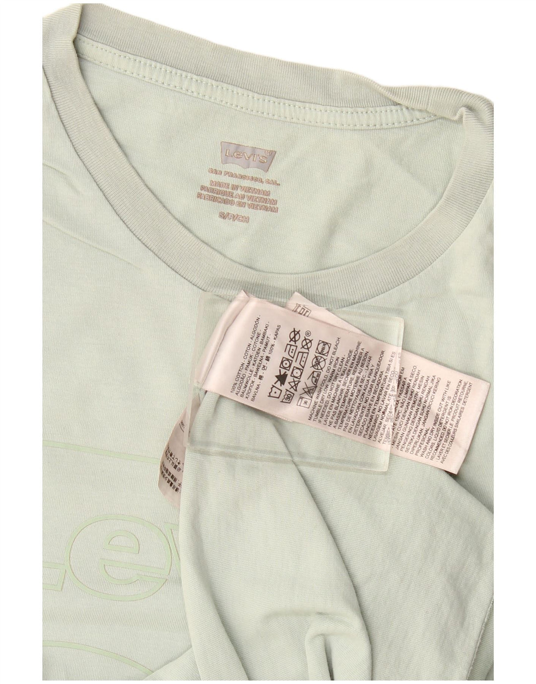 Levi's Camiseta gráfica para mujer Top UK 10 Small Khaki