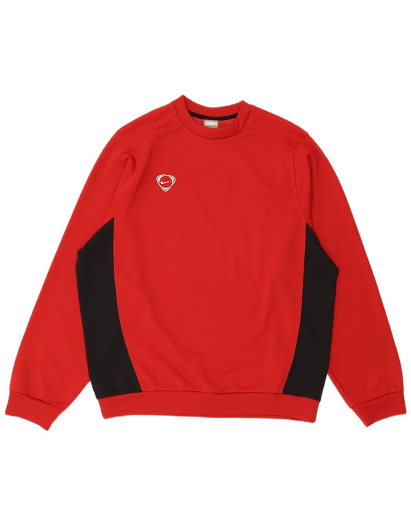 NIKE Sudadera Jumper para Hombre UK 42/44 Large Rojo Colorblock Poliéster