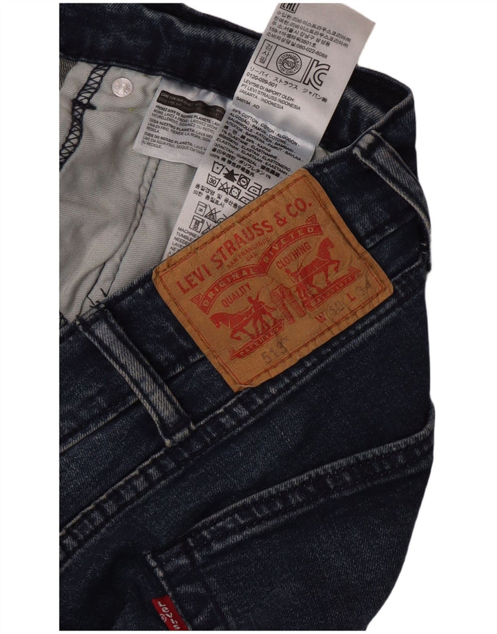 Levi's Hombre 513 Slim Straight Jeans W40 L27 Algodón Azul
