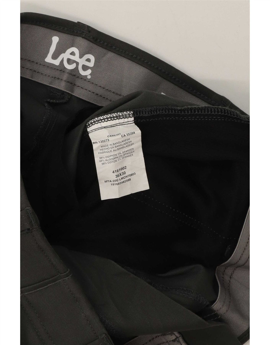 Lee Pantalones Chinos Regulares Para Hombre W36 L30 Algodón Gris