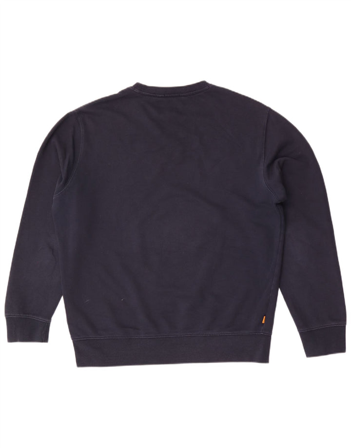 Timberland Hombre Graphic Regular Fit Sudadera Jumper Grande Azul Marino