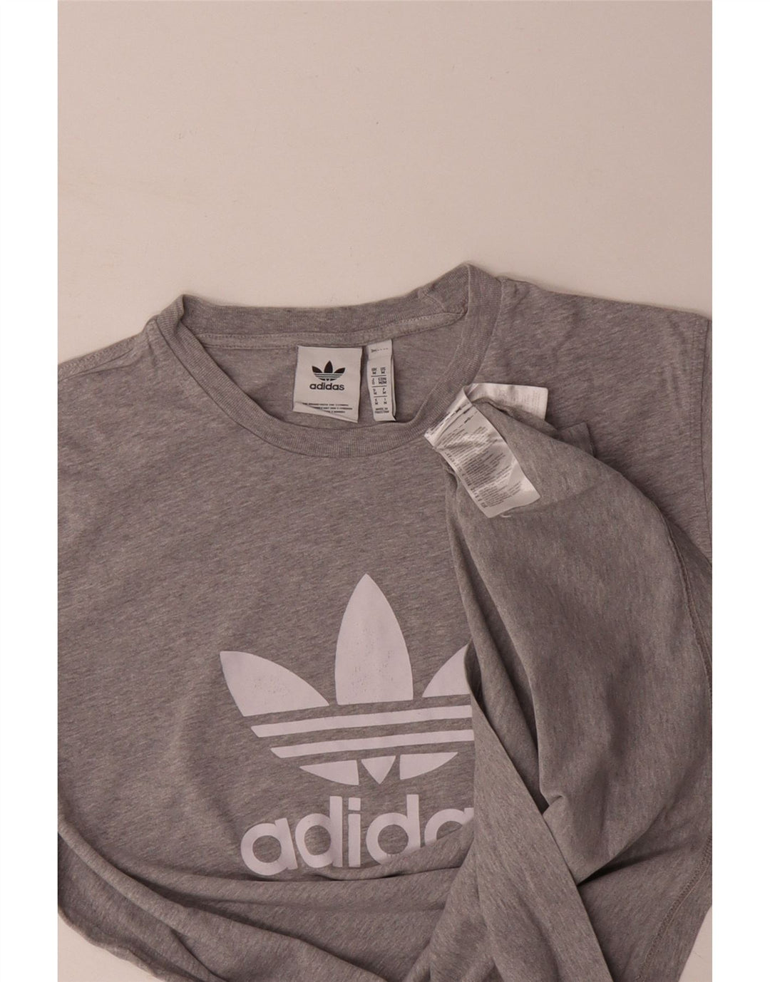 ADIDAS Camiseta gráfica para hombre Top Algodón gris medio