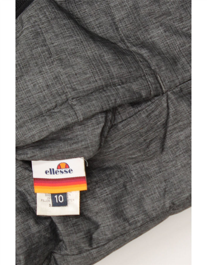 Ellesse Chaqueta acolchada reversible con capucha de gran tamaño para mujer UK 10 Small Grey