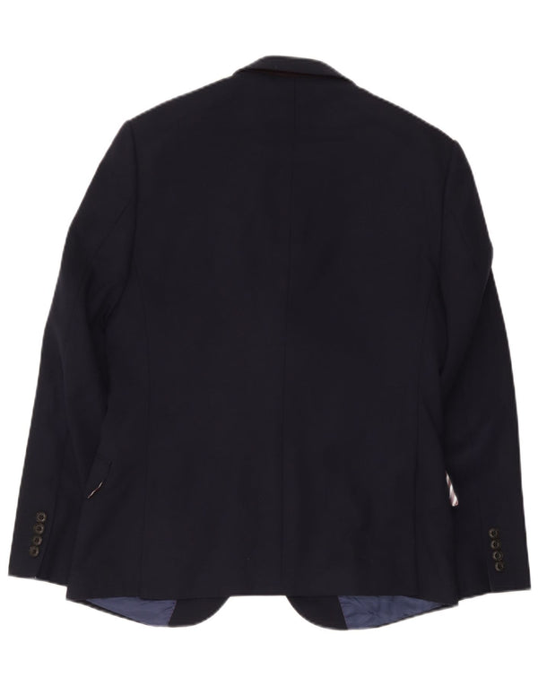 Marks & Spencer Chaqueta tipo blazer de 2 botones para hombre UK 38 Medium Azul marino Lana virgen