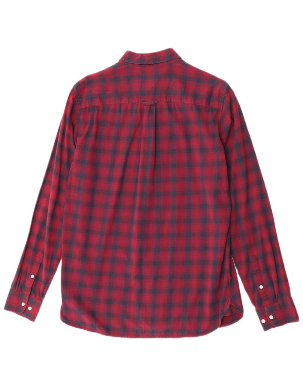 Superdry Camisa De Franela De Algodón A Cuadros En Burdeos Medio