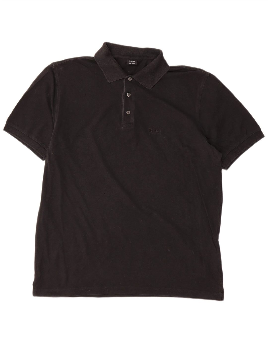 Polo Hugo Boss Hombre Grande Algodón Negro