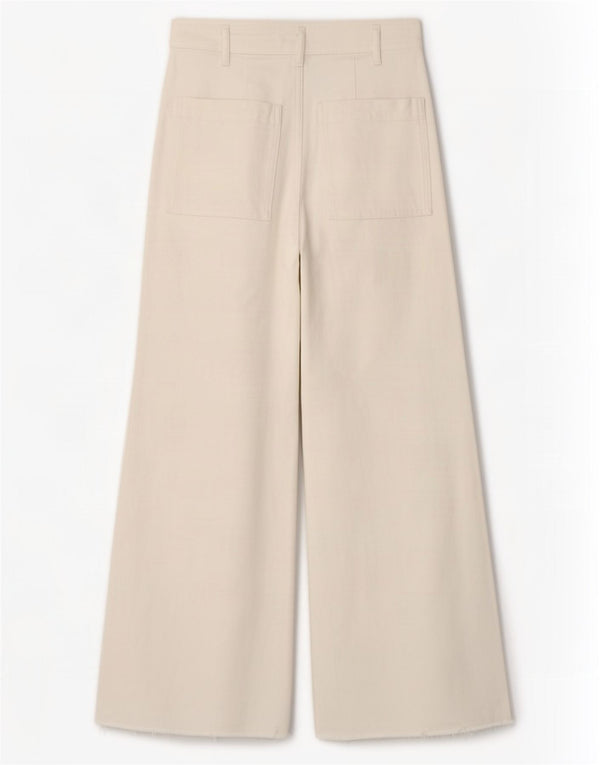 Zara Vaqueros Rectos The Marine De Tiro Alto EU 34 2XS W24 L27 Blanco