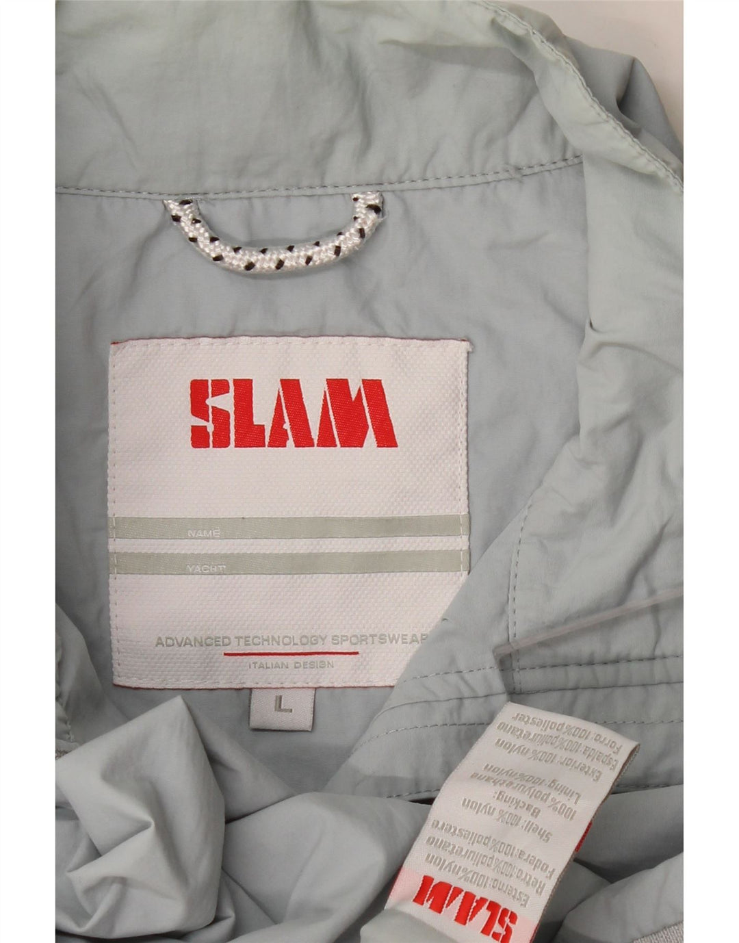 Slam Chaqueta Bomber para Hombre UK 40 Large Nylon Azul