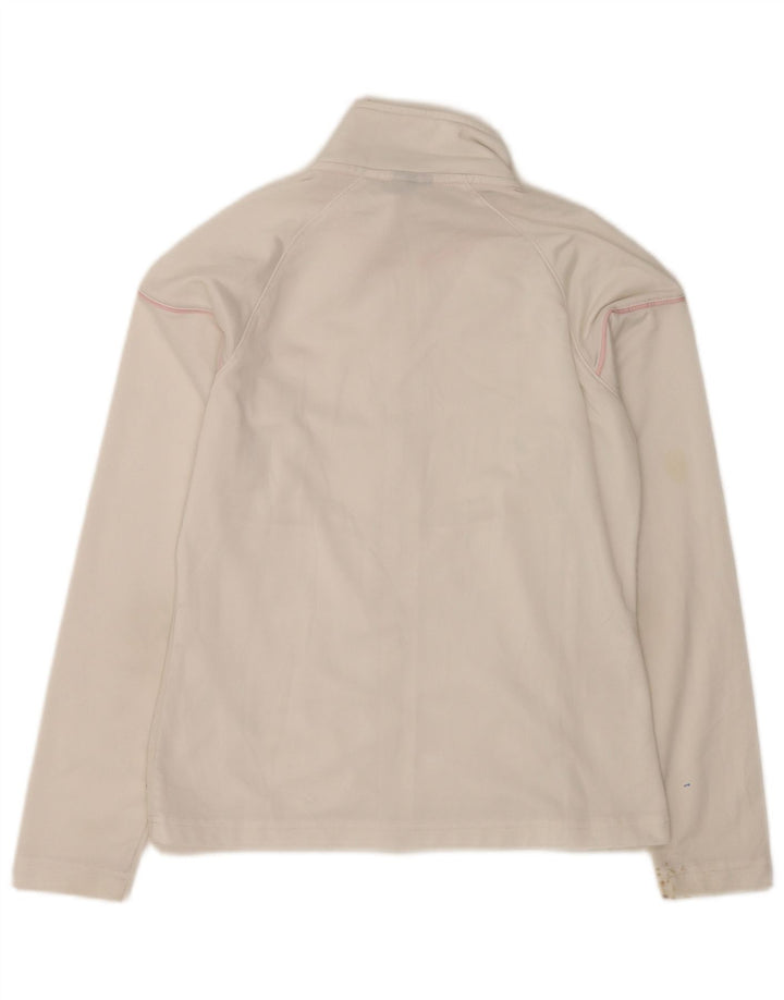 Asics - Chaqueta de chándal para mujer, talla 40, poliéster blanco mediano