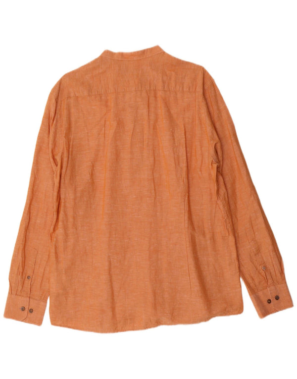 Camisa Bugatti Hombre Talla 43/44 XL Lino Naranja