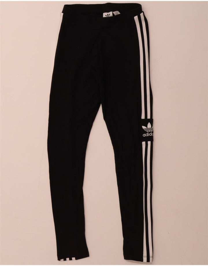 ADIDAS Leggings gráficos para mujer UK 6 XS Algodón negro