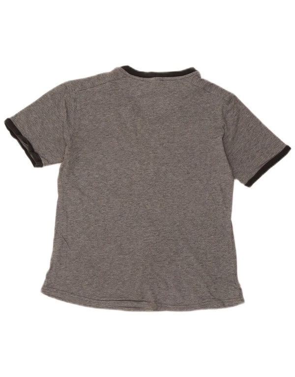 NIKE Womens T-Shirt Top UK 10 Small Grey Flecked Cotton