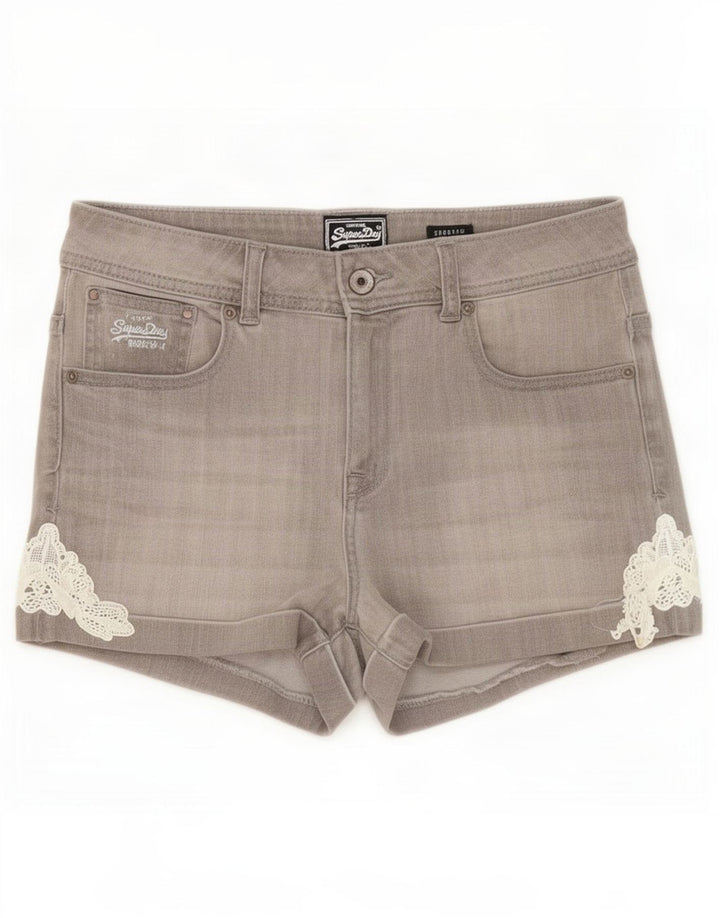 Shorts Vaqueros Superdry Mujer Medium W30 Algodón Gris