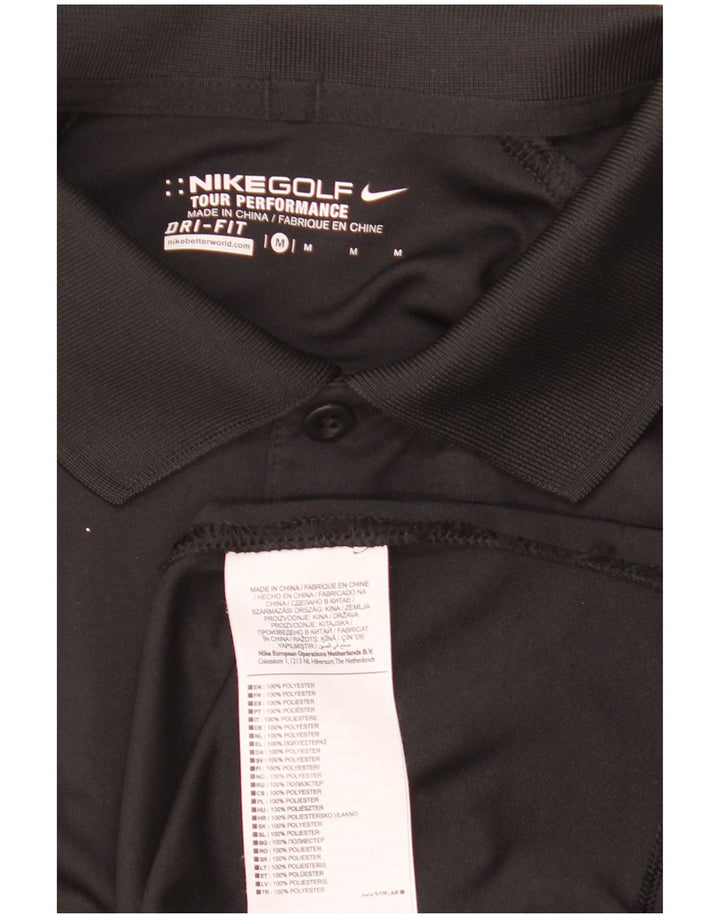 Nike Polo Dri Fit Graphic para hombre Poliéster negro mediano