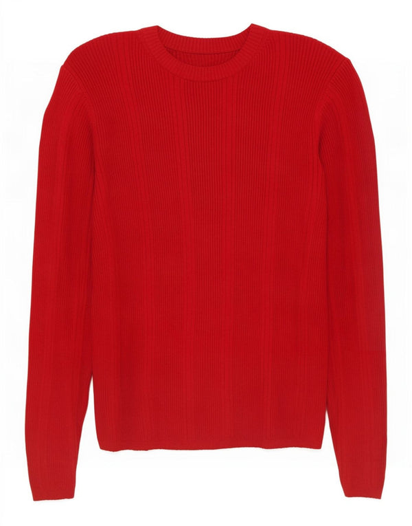 Marks & Spencer Jersey con Cuello Barco para Mujer UK 10 Small Viscosa Roja