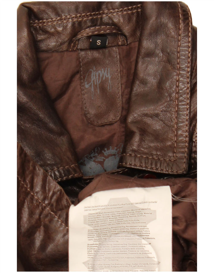 Gipsy - Abrigo de piel para mujer, talla 40, talla pequeña, color marrón
