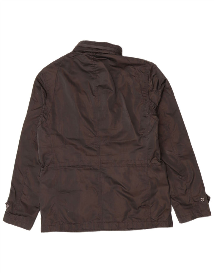 Zara Chaqueta utilitaria con capucha para hombre UK 38 Marrón medio