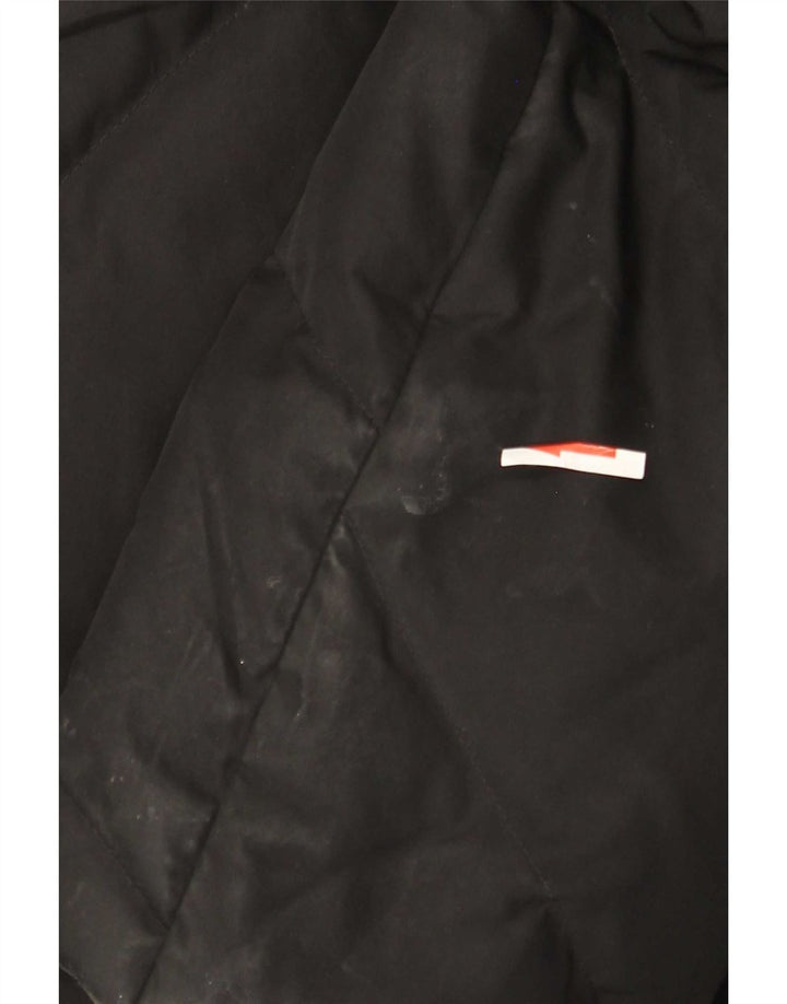 Per Una Abrigo acolchado con capucha para mujer UK 46 Large Poliéster negro