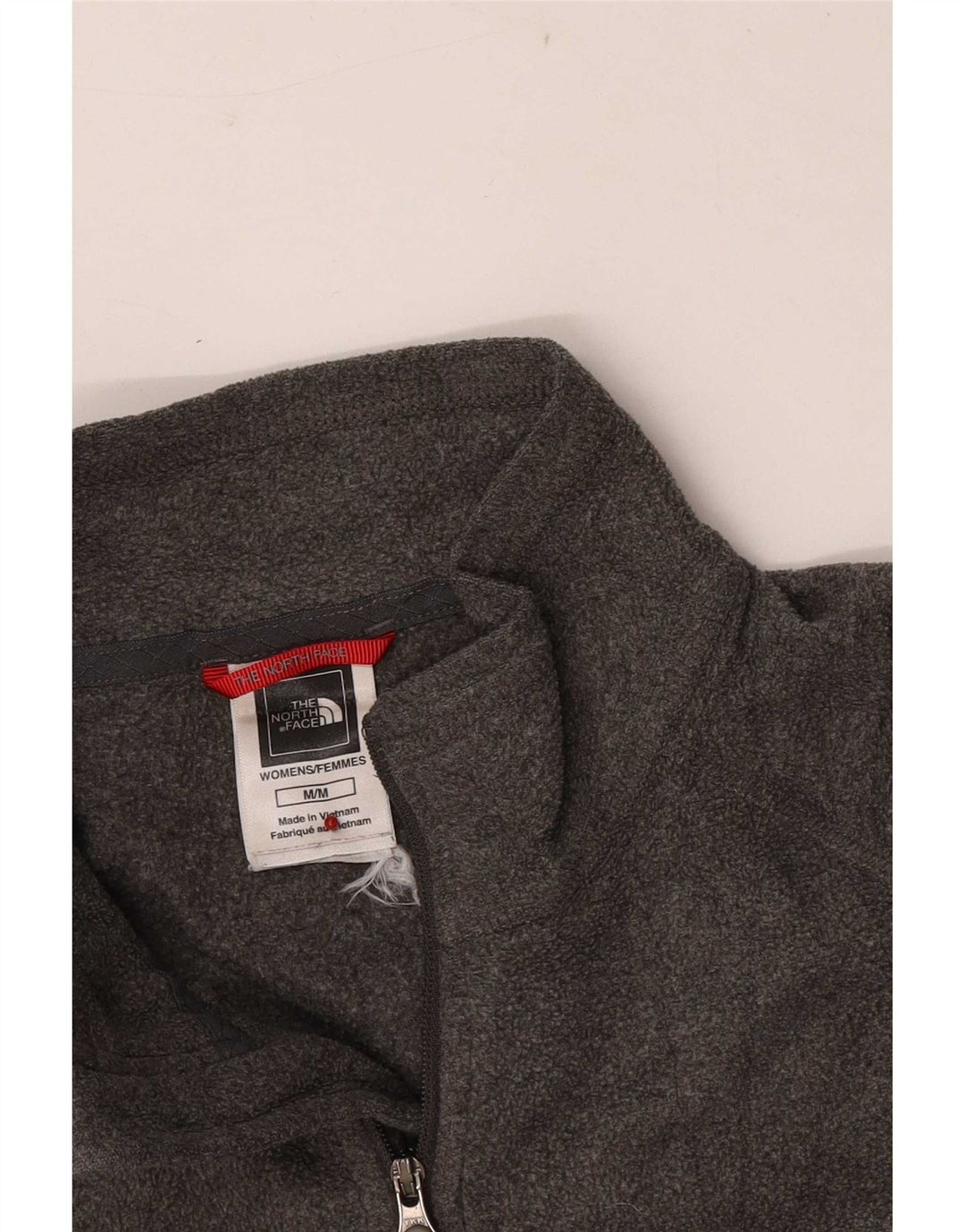 The North Face Jersey de forro polar con cuello y cremallera para mujer UK 44 Poliéster gris medio