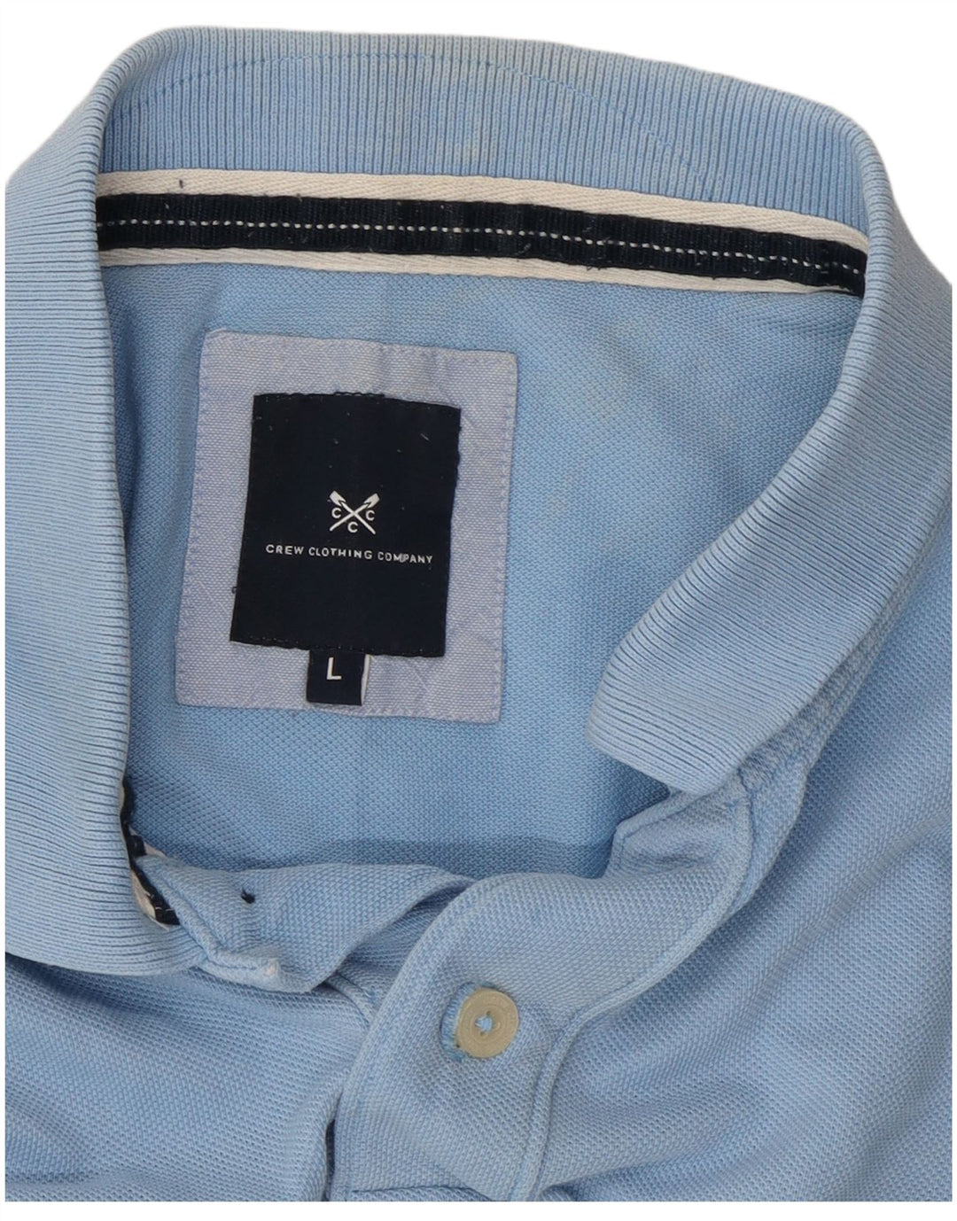 Crew Clothing Polo para hombre de algodón azul grande