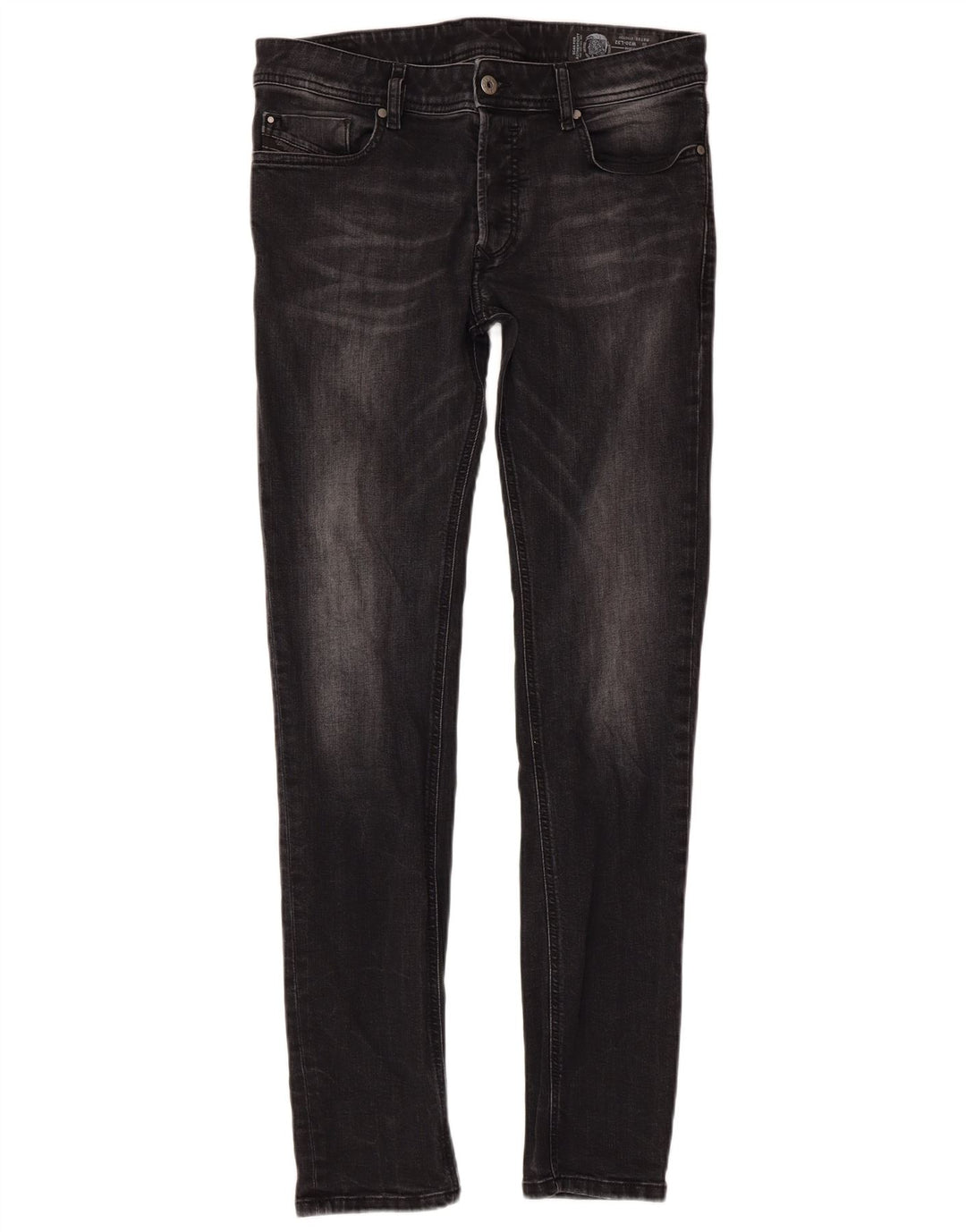 DIESEL Vaqueros pitillo para hombre W30 L32 Algodón negro
