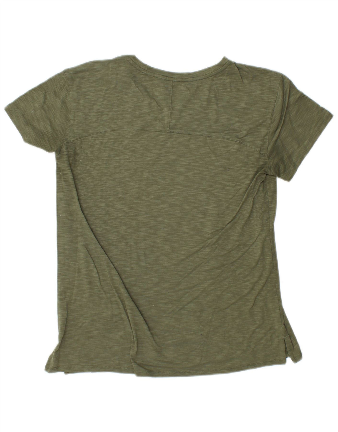 L.L.BEAN Camiseta para mujer Top UK 10 Small Caqui Poliéster moteado