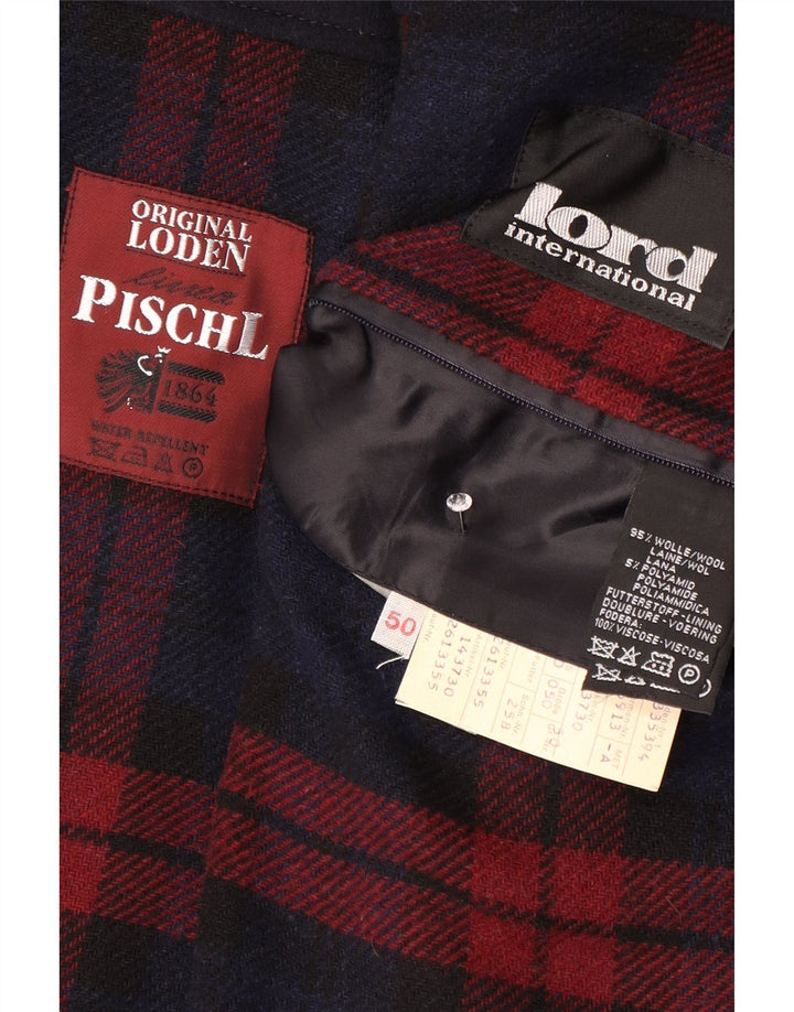 Pischl Abrigo para hombre EU 50 Grande Lana azul marino