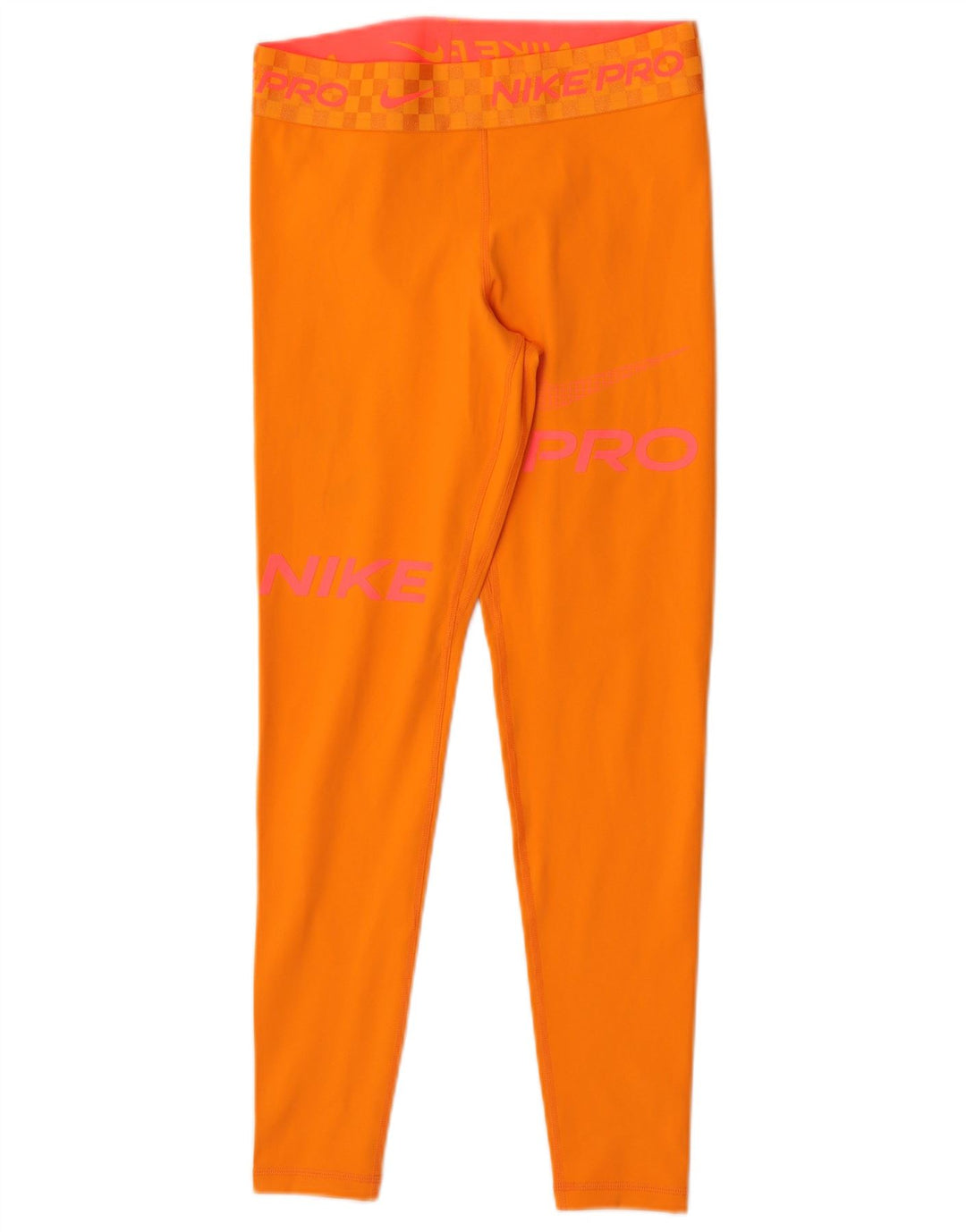Nike Leggings gráficos Dri Fit para mujer UK 12 Poliéster naranja medio