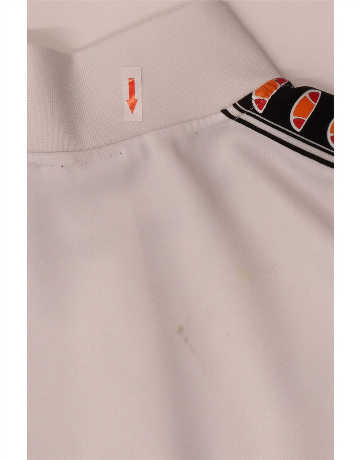 Ellesse Mens Chándal Top Chaqueta Pequeña Blanco Poliéster Deportes