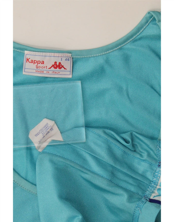 KAPPA Camiseta sin mangas estampada para hombre IT 46 Small Blue Colourblock Poliamida
