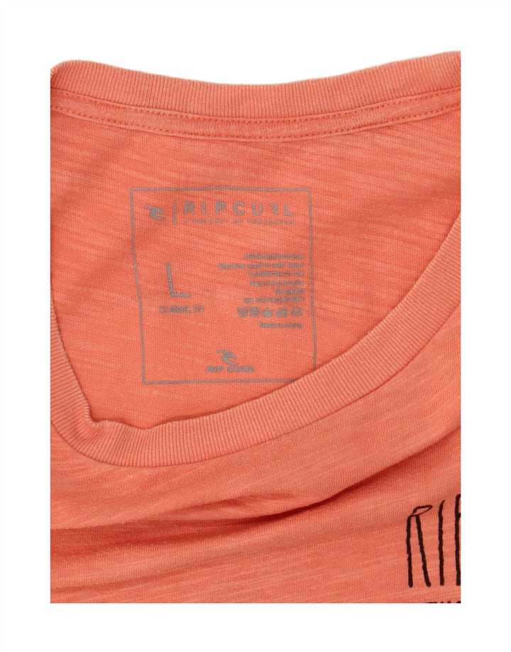 Rip Curl - Camiseta gráfica para hombre, talla grande, algodón naranja