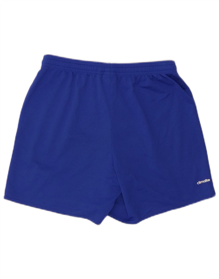 Adidas - Pantalones cortos deportivos Climalite para mujer, talla 10, poliéster azul pequeño