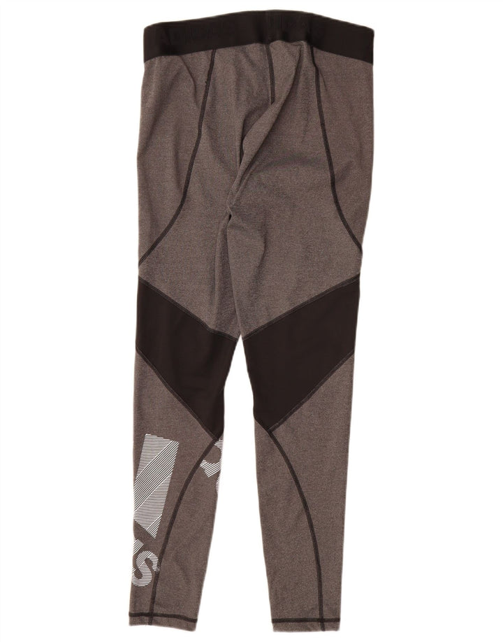 Leggings Gráficos de Mujer Adidas Reino Unido 12/14 Color Gris Medio Bloque de Color Poliéster