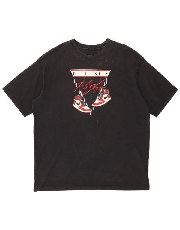 JORDAN Camiseta gráfica extragrande para hombre Top XL Algodón negro