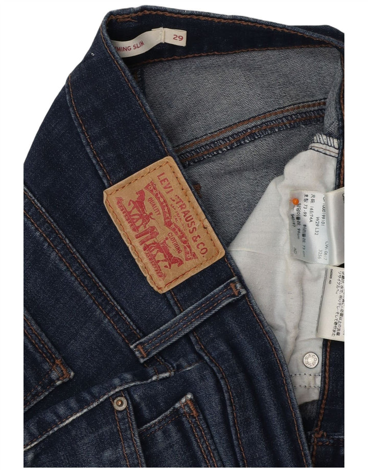 LEVI'S Jeans Slim Adelgazantes Mujer W29 L32 Algodón Azul