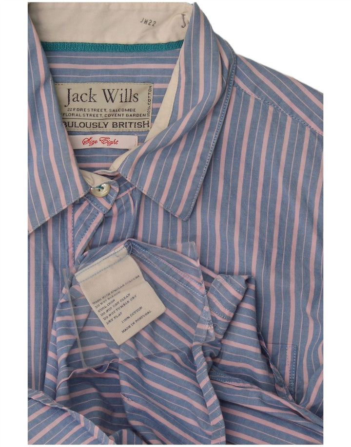 Jack Wills Camisa para mujer UK 8 Small Azul Rayas Algodón