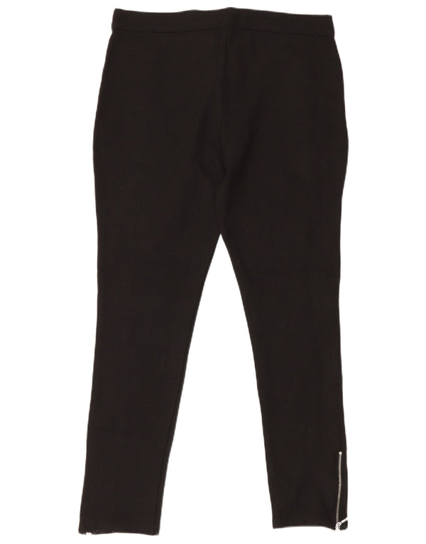 Marks & Spencer Pantalones informales ajustados para mujer UK 40 Large W34 L29 Negro