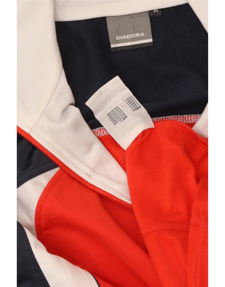 DIADORA Hombre Chaqueta De Chándal Top Poliéster Color Block Rojo Medio