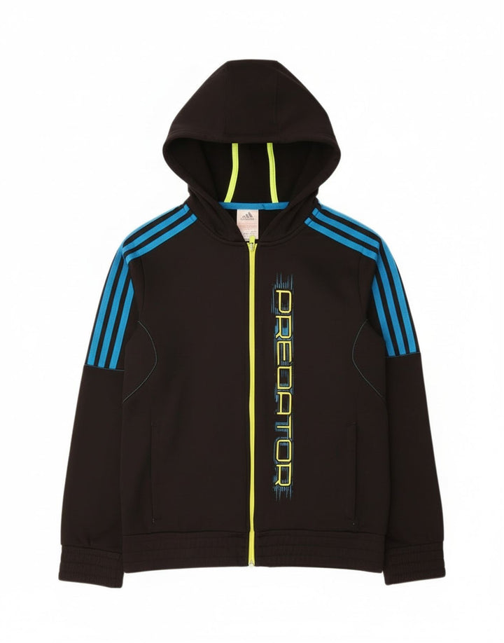 Adidas Sudadera con capucha y cremallera Predator Graphic para niños 13-14 años Negro Poliéster