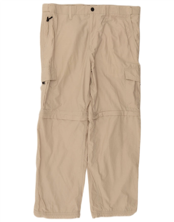 Marks & Spencer Pantalones cargo rectos para hombre W36 L29 Algodón beige