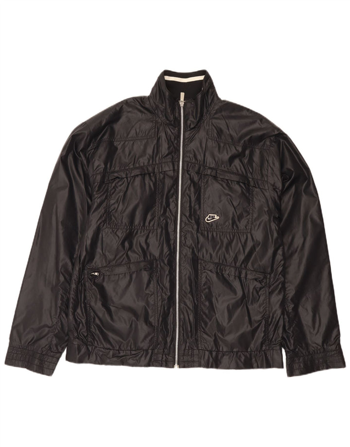 Nike - Chaqueta de chándal para hombre, talla grande, nailon negro