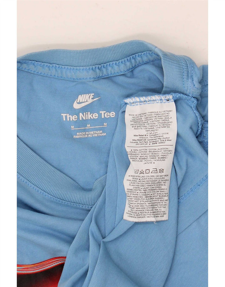 Nike - Camiseta gráfica para hombre, parte superior de algodón azul medio