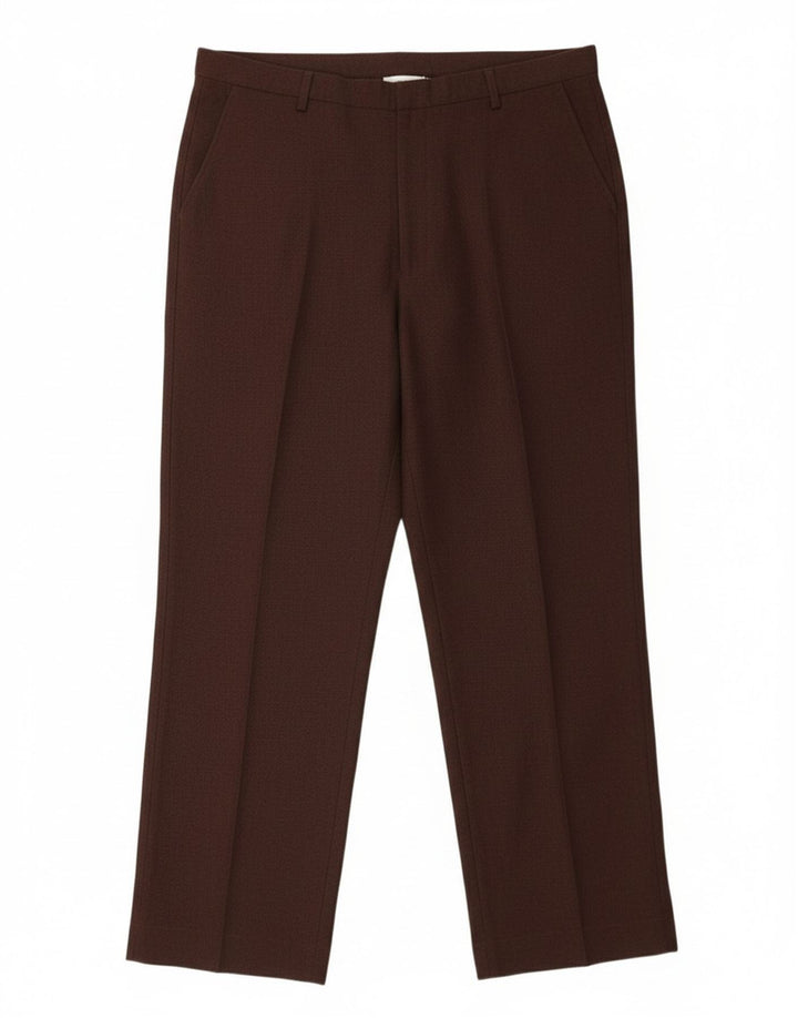 FARAH Mens Straight Casual Trousers W44 L29 Brown Polyester