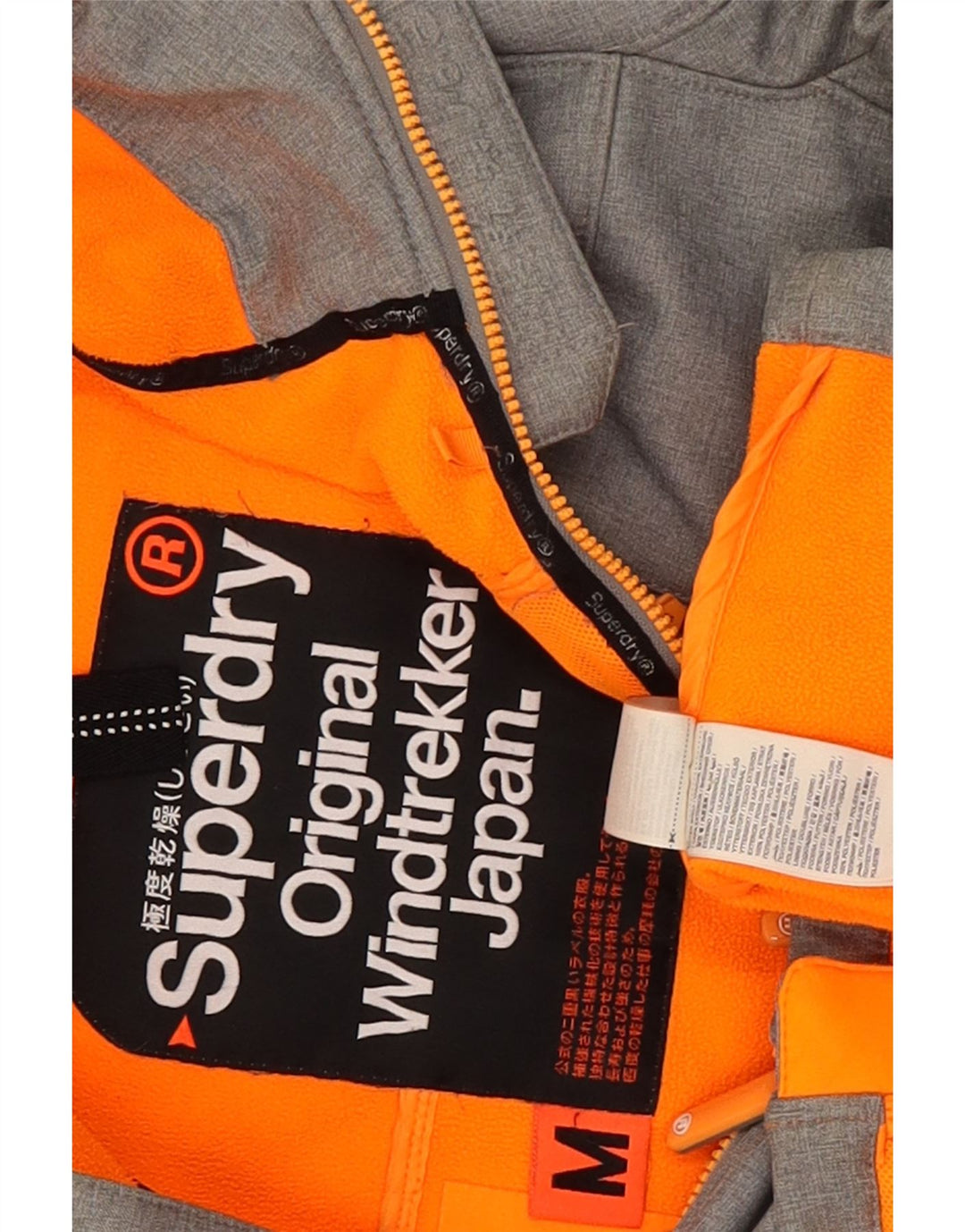 Superdry Chaqueta cortavientos con gráfico Windtrekker para hombre, talla 38, gris medio