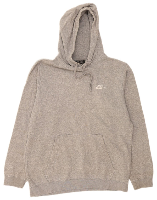 Nike Jersey con capucha para hombre, talla grande, algodón moteado gris