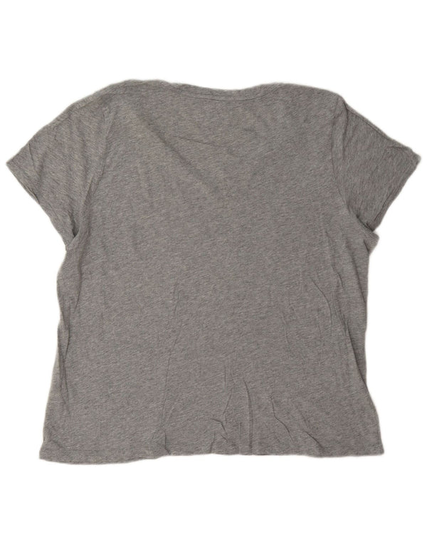 Tommy Hilfiger Camiseta con gráfico de ajuste relajado para mujer UK 40 XL Gris moteado