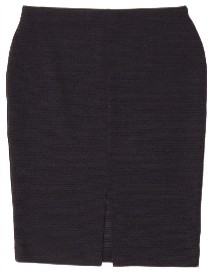 Marks & Spencer Falda lápiz para mujer UK 12 Medium W30 Poliéster azul marino