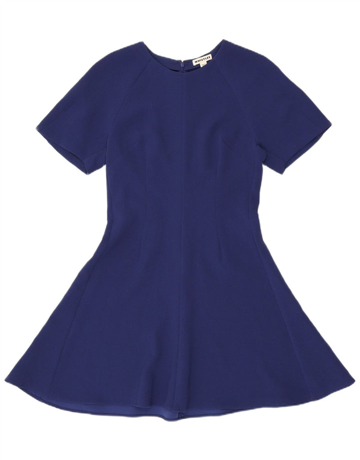 WHISTLES Vestido acampanado para mujer UK 40 Medio Azul marino Poliéster