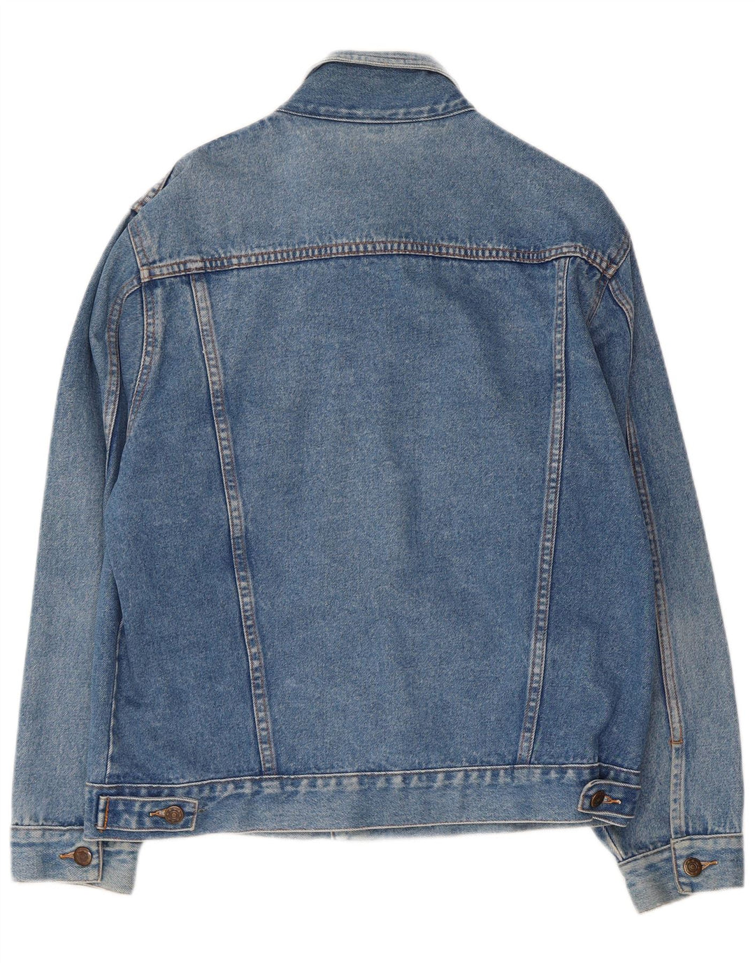 Vintage hombres chaqueta de mezclilla Reino Unido 38 azul medio