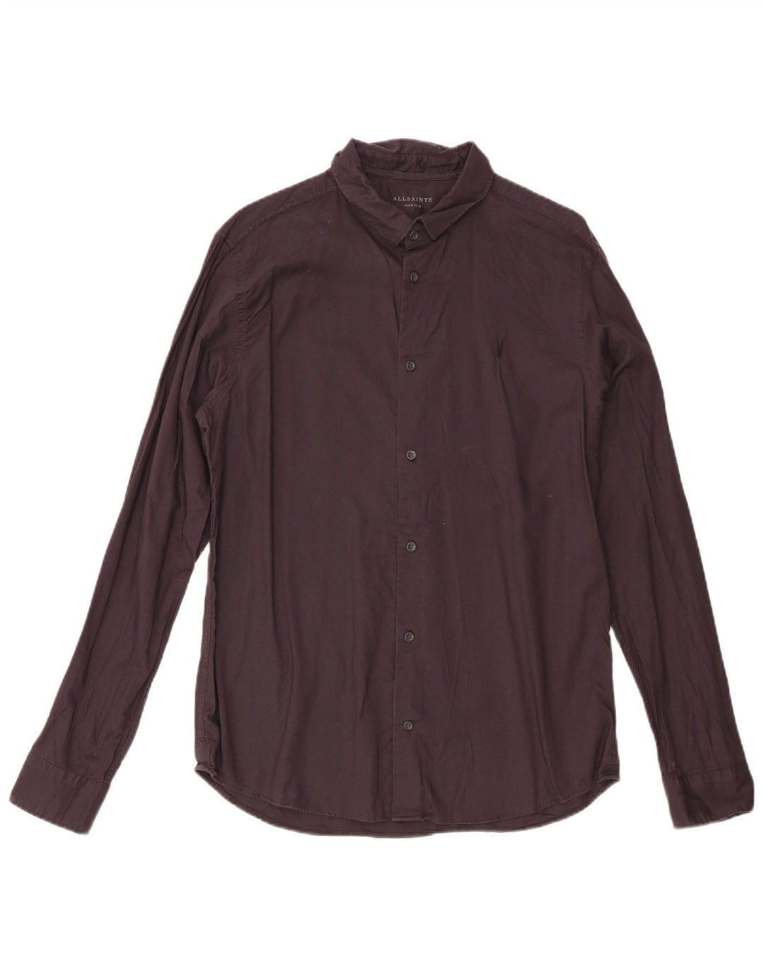 Camisa All Saints Hombre Mediana Algodón Negro